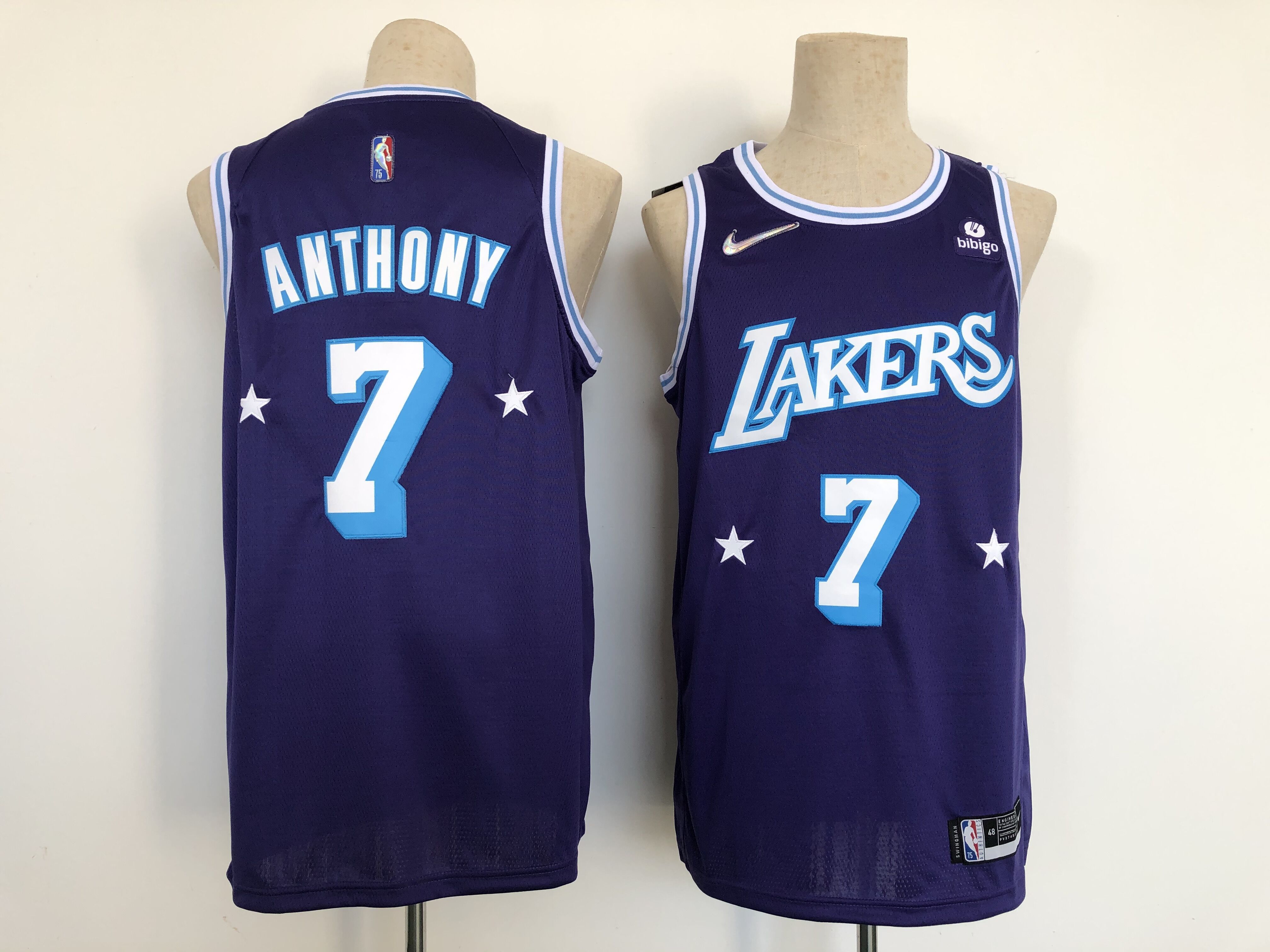 Men Los Angeles Lakers #7 Anthony Blue 2022 City Edition Nike NBA Jersey